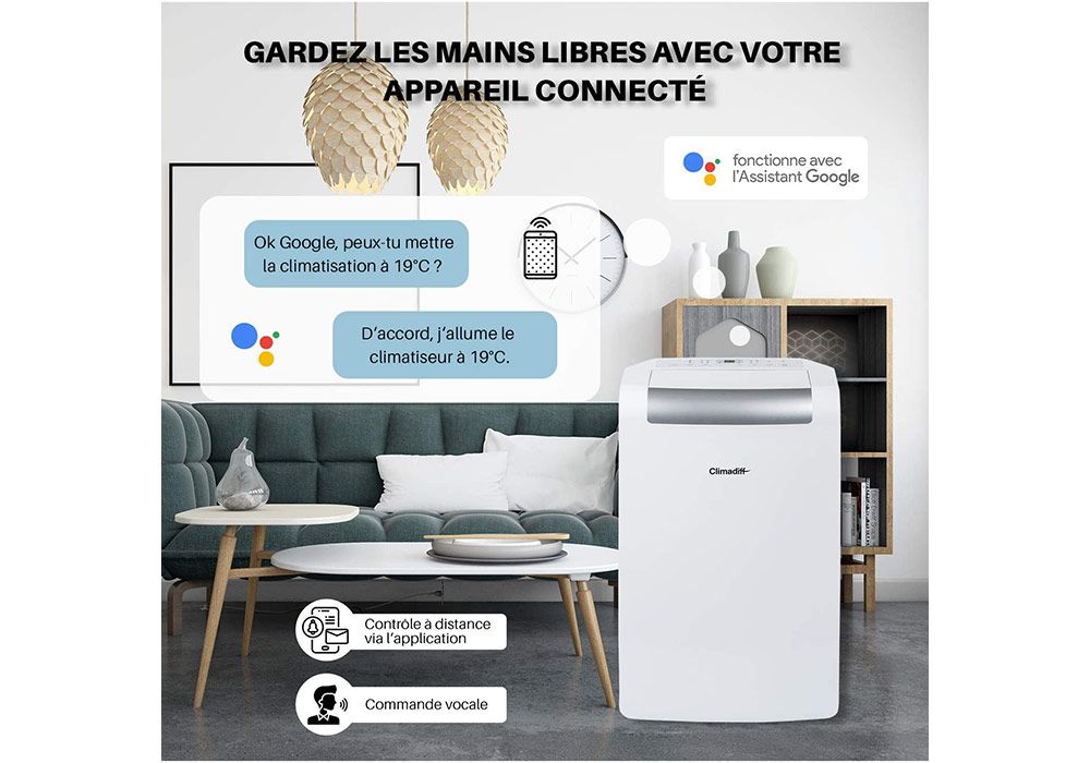 climatiseur mobile réversible 12000btu avec fonction wifi climadiff (clima12kr1) climatiseur mobile réversible 12000btu avec fonction wifi climadiff (clima12kr1)
