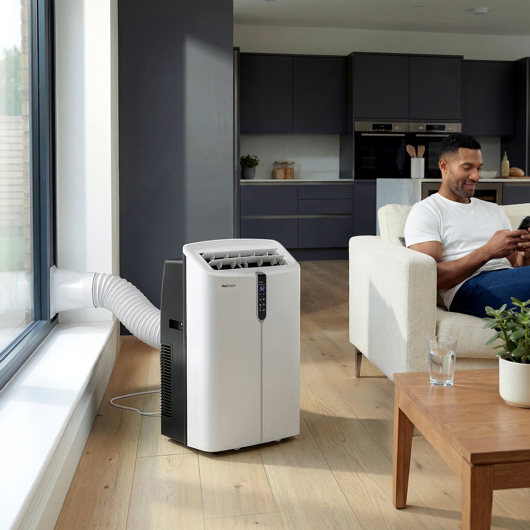 omnicool™ climatiseur portable 3 en 1 ultra silencieux de 12 000 btu avec fonction de déshumidification – application wifi intelligente omnicool™ climatiseur portable 3 en 1 ultra silencieux de 12 000 btu avec fonction de déshumidification – application wifi intelligente