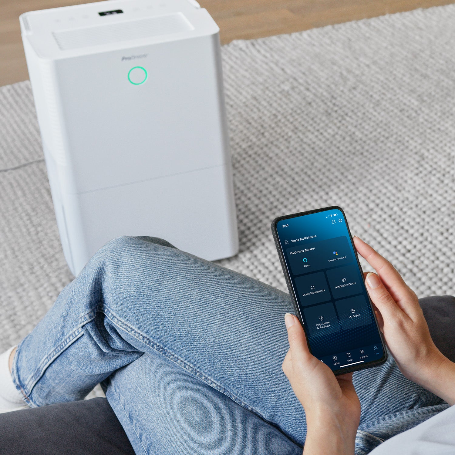 omnidry déshumidificateur silencieux basse consommation 40 l avec mode séchage du linge et contrôle par application intelligente omnidry déshumidificateur silencieux basse consommation 40 l avec mode séchage du linge et contrôle par application intelligente