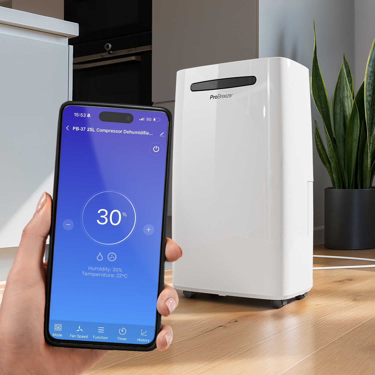 déshumidificateur 25 l avec extraction maximale, mode séchage du linge et contrôle par application intelligente déshumidificateur 25 l avec extraction maximale, mode séchage du linge et contrôle par application intelligente