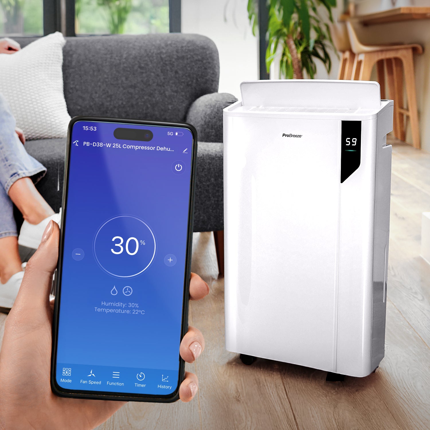 déshumidificateur premium 25 l avec mode séchage du linge spécial en un clic et contrôle par application intelligente déshumidificateur premium 25 l avec mode séchage du linge spécial en un clic et contrôle par application intelligente